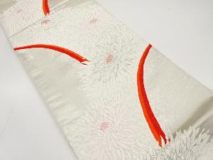 アンティーク　菊模様織り出し袋帯（着用可）